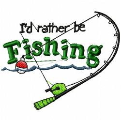 Fishing Embroidery Design 2